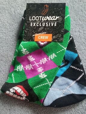LootWear Exclusive Batman Joker Crew Socks
